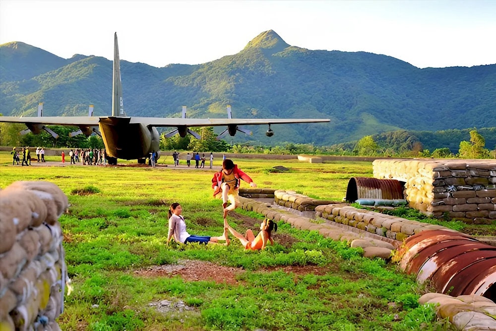 The old runway area of Ta Con Airport